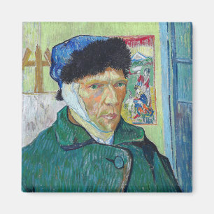Vincent van Gogh - Selbstporträt mit verbundener O Magnet