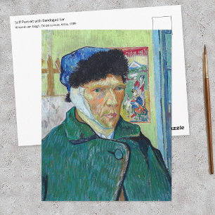 Vincent van Gogh - Selbstporträt mit verbundener O Postkarte
