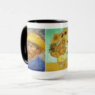 Vincent Van Gogh - Selbstporträt & Sonnenblumen Ta Tasse