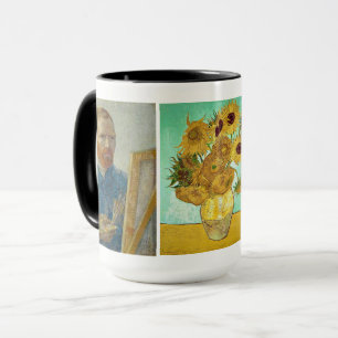 Vincent Van Gogh - Selbstporträt & Sonnenblumen Ta Tasse