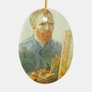 Vincent van Gogh - Selbstporträt vor der Staffelei Keramik Ornament