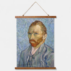 Vincent Van Gogh - Selbstporträt Wandteppich Mit Holzrahmen