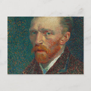 Vincent Van Gogh - Selbstporträtmalerei Postkarte