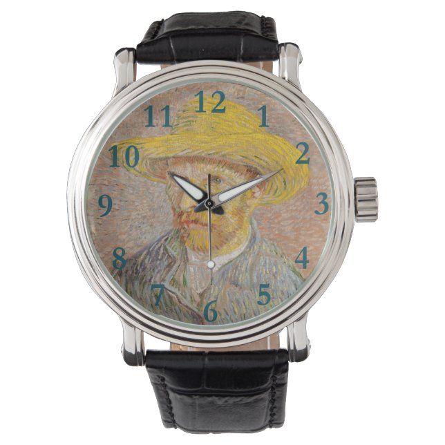 Vincent Van Gogh Self Portrait impressionistisch F Armbanduhr (Vorderseite)