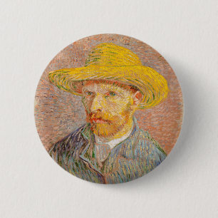 Vincent Van Gogh Self Portrait impressionistisch F Button