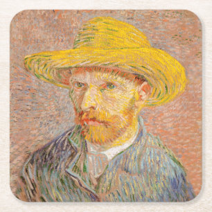 Vincent Van Gogh Self Portrait impressionistisch F Rechteckiger Pappuntersetzer