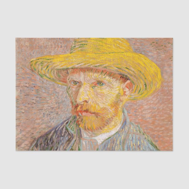 Vincent Van Gogh Self Portrait impressionistisch F Seidenpapier (Vorderseite)