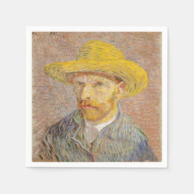 Vincent Van Gogh Self Portrait impressionistisch F Serviette (Vorderseite)