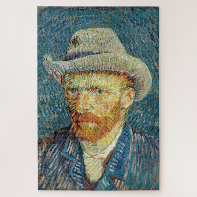 Vincent Van Gogh Self Portrait mit Gray Felt Hat Puzzle (Vertikal)