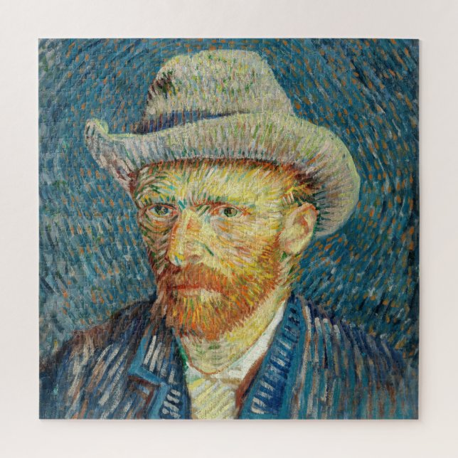 Vincent Van Gogh Self Portrait mit Gray Felt Hat Puzzle (Vertikal)