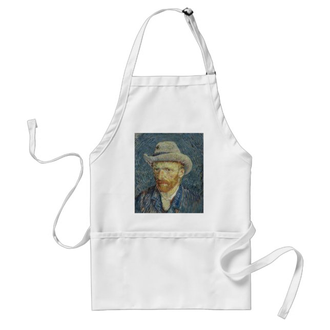 Vincent Van Gogh Self Portrait mit Gray Felt Hat Schürze (Vorne)