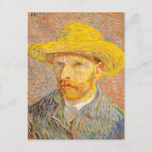 Vincent Van Gogh Self Portrait mit Straw Hat Art Postkarte