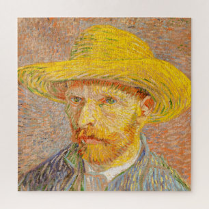 Vincent Van Gogh Self Portrait mit Straw Hat Art Puzzle