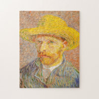 Vincent Van Gogh Self Portrait mit Straw Hat Art