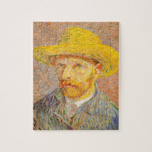 Vincent Van Gogh Self Portrait mit Straw Hat Art Puzzle