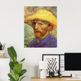 Vincent van Gogh Self Portrait mit Strohhut Poster