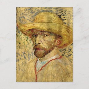 Vincent van Gogh Self Portrait mit Strohhut Postkarte