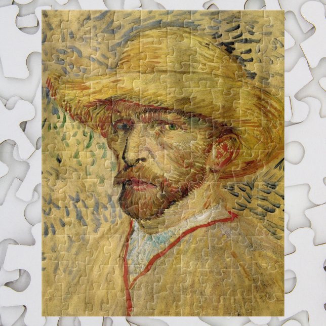 Vincent van Gogh Self Portrait mit Strohhut Puzzle (Von Creator hochgeladen)
