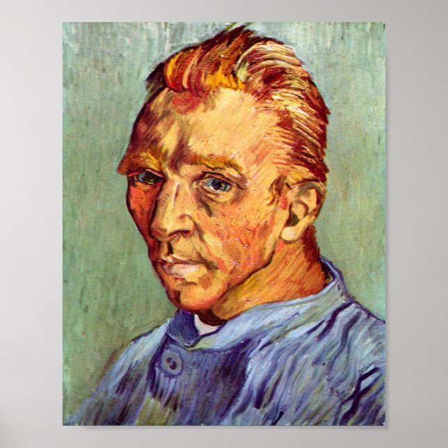 Vincent Van Gogh Self Portrait ohne Bart Art Poster (Vorne)
