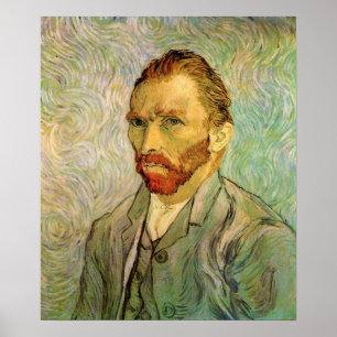 Vincent van Gogh Self Portrait, Vintage Kunst Poster