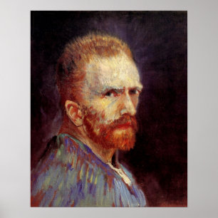 Vincent van Gogh Self Portrait, Vintage Kunst Poster