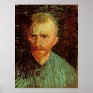 Vincent van Gogh Self Portrait, Vintage Kunst Poster