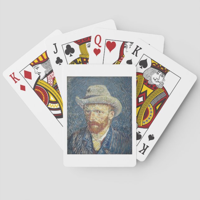 Vincent van Gogh Self Portrait with Felt Hat Spielkarten (Rückseite)