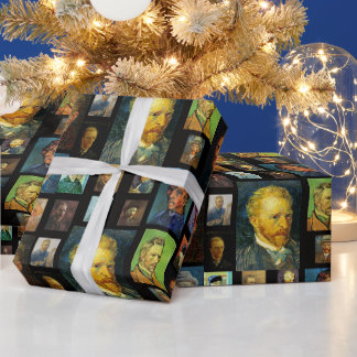 Vincent van Gogh Selfies Collage Geschenk Geschenkpapier