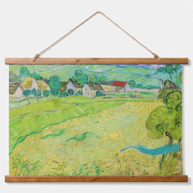Vincent van Gogh - Sicht auf die Vessenots bei Auv Wandteppich Mit Holzrahmen (Vorne)