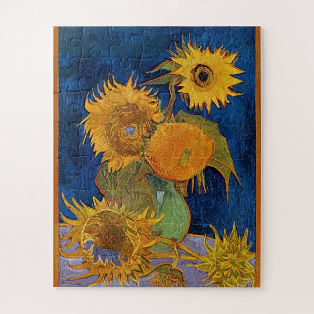 Vincent Van Gogh Six Sonnenblumen 1888 Puzzle (Vertikal)