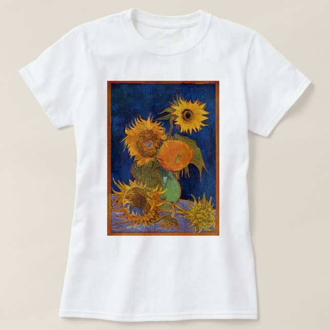 Vincent van Gogh Six Sonnenblumen Gallery T-Shirt (Design vorne)