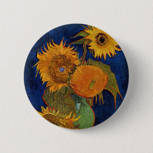 Vincent van Gogh Six Sunflowers BlumengalerieHD Button