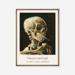 Vincent Van Gogh Skeleton Burning Cigarette Skull Poster<br><div class="desc">Vincent Van Gogh Head Skeleton Burning Cigarette Skull Kunstausstellung Print</div>