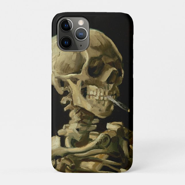 Vincent Van Gogh Skeleton mit einer brennenden Zig Case-Mate iPhone Hülle (Rückseite)