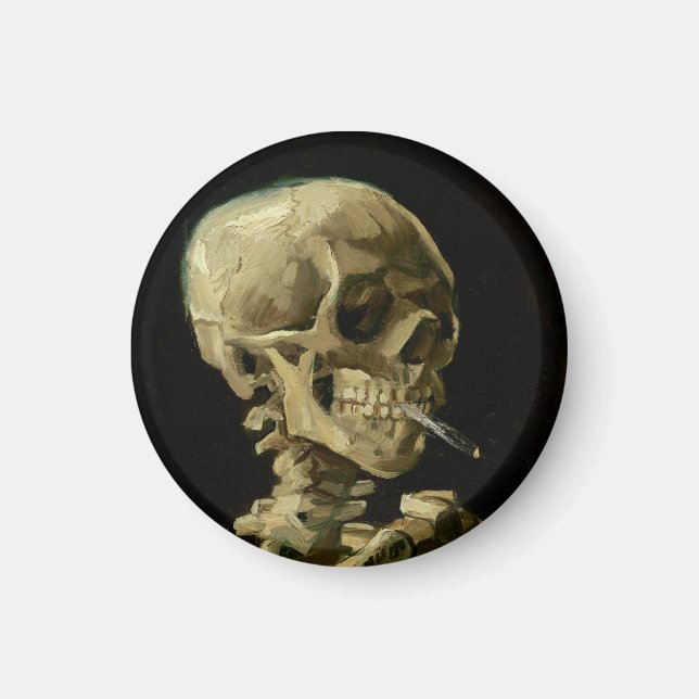 Vincent Van Gogh Skeleton mit einer brennenden Zig Magnet (Vorne)