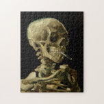 Vincent Van Gogh Skeleton mit einer brennenden Zig Puzzle<br><div class="desc">Vincent Van Gogh Skeleton mit einem Burning Cigarette Vintag Fine Art Jigsaw Puzzle.</div>