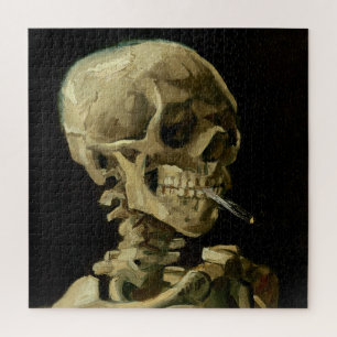 Vincent Van Gogh Skelett mit einer brennenden Ziga Puzzle