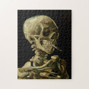 Vincent Van Gogh Skelett mit einer brennenden Ziga Puzzle