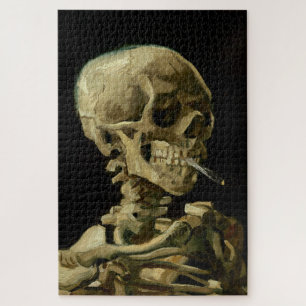 Vincent Van Gogh Skelett mit einer brennenden Ziga Puzzle