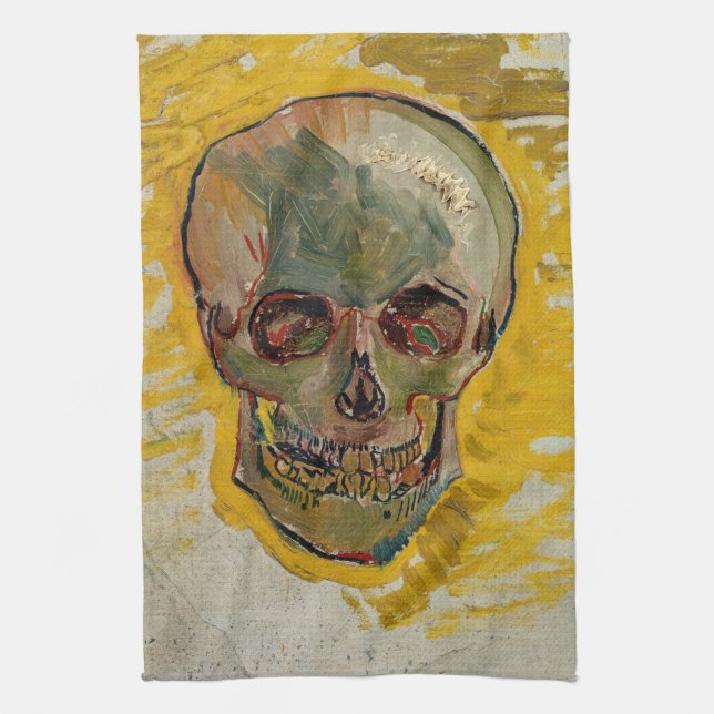Vincent van Gogh - Skull 1887 #2 Geschirrtuch (Vertikal)