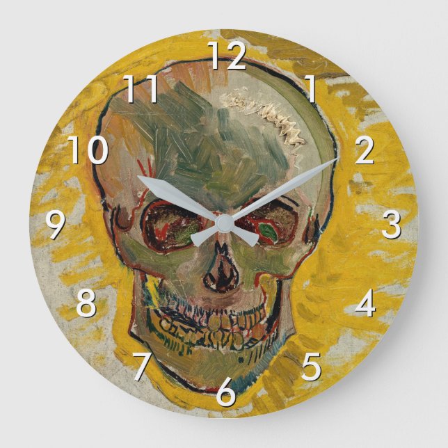 Vincent van Gogh - Skull 1887 #2 Große Wanduhr (Vorderseite)