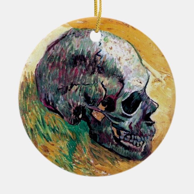 Vincent Van Gogh - Skull in Profile - Fine Art Keramik Ornament (Vorne)