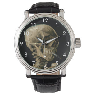 Vincent van Gogh - Skull mit brennender Zigarette Armbanduhr