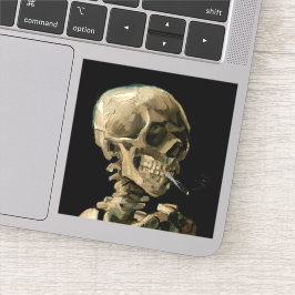 Vincent van Gogh - Skull mit brennender Zigarette Aufkleber