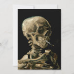 Vincent van Gogh - Skull mit brennender Zigarette Einladung<br><div class="desc">Kopf eines Skeletts mit brennender Zigarette / Schädel mit brennender Zigarette / Kran de squelette fumant une zigarette - Vincent van Gogh,  1885</div>