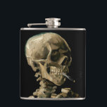 Vincent van Gogh - Skull mit brennender Zigarette Flachmann<br><div class="desc">Kopf eines Skeletts mit brennender Zigarette / Schädel mit brennender Zigarette / Kran de squelette fumant une zigarette - Vincent van Gogh,  1885</div>