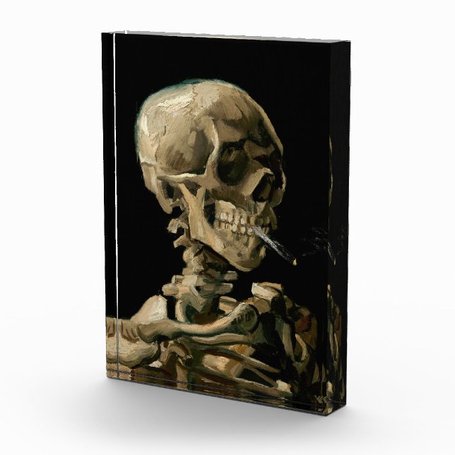 Vincent van Gogh - Skull mit brennender Zigarette Fotoblock (Rechts)