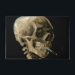 Vincent van Gogh - Skull mit brennender Zigarette Fußmatte<br><div class="desc">Kopf eines Skeletts mit brennender Zigarette / Schädel mit brennender Zigarette / Kran de squelette fumant une zigarette - Vincent van Gogh,  1885</div>