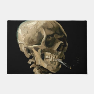 Vincent van Gogh - Skull mit brennender Zigarette Fußmatte