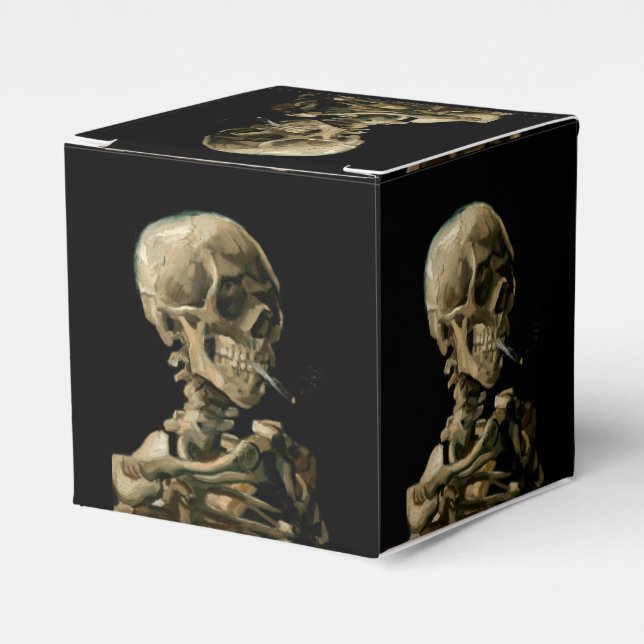 Vincent van Gogh - Skull mit brennender Zigarette Geschenkschachtel (Vorderseite)